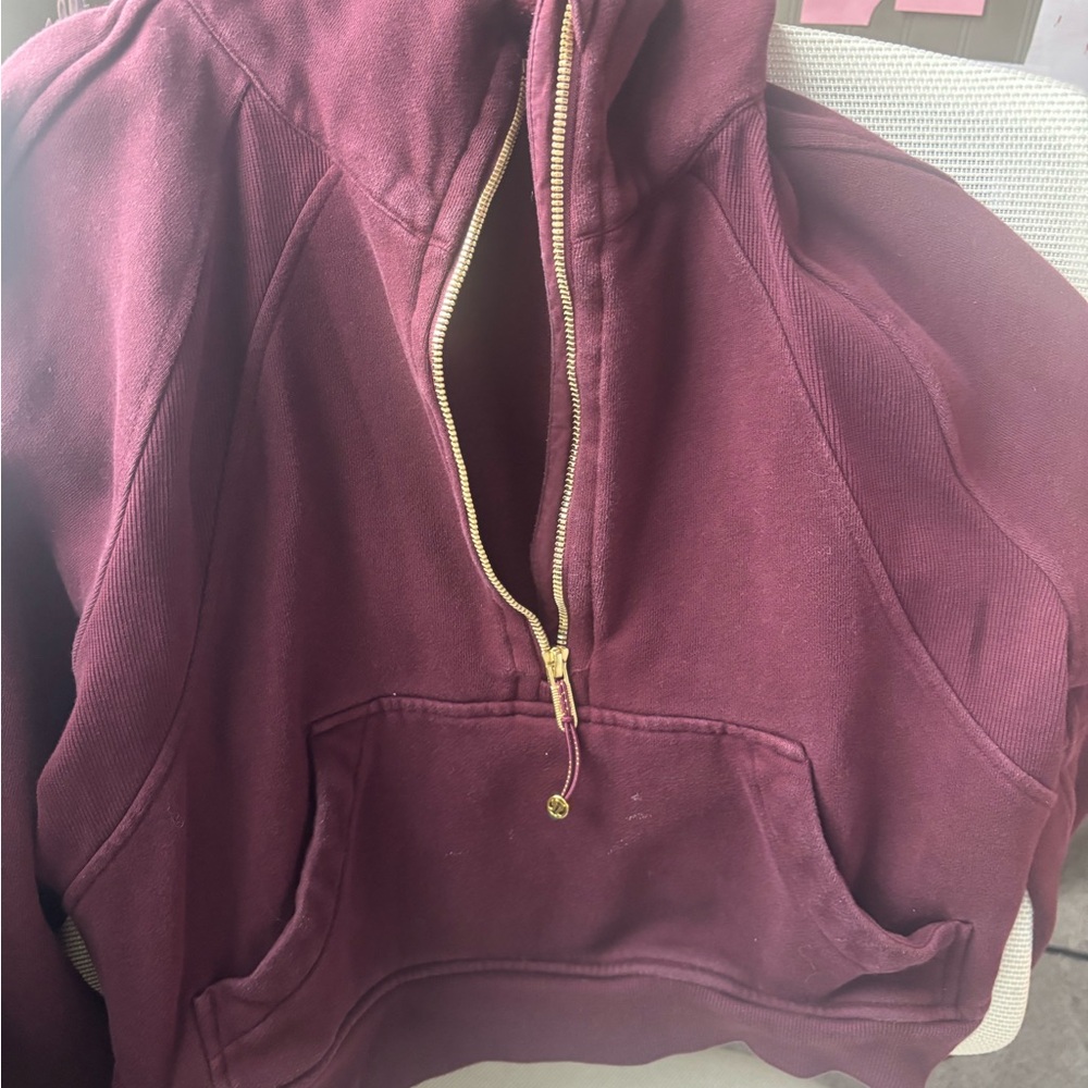 Lululemon half-zip hoodie in garnet